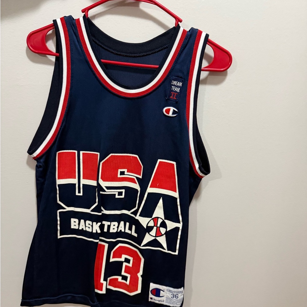 Champion Kids USA Basketball Jersey - Navy and Red
